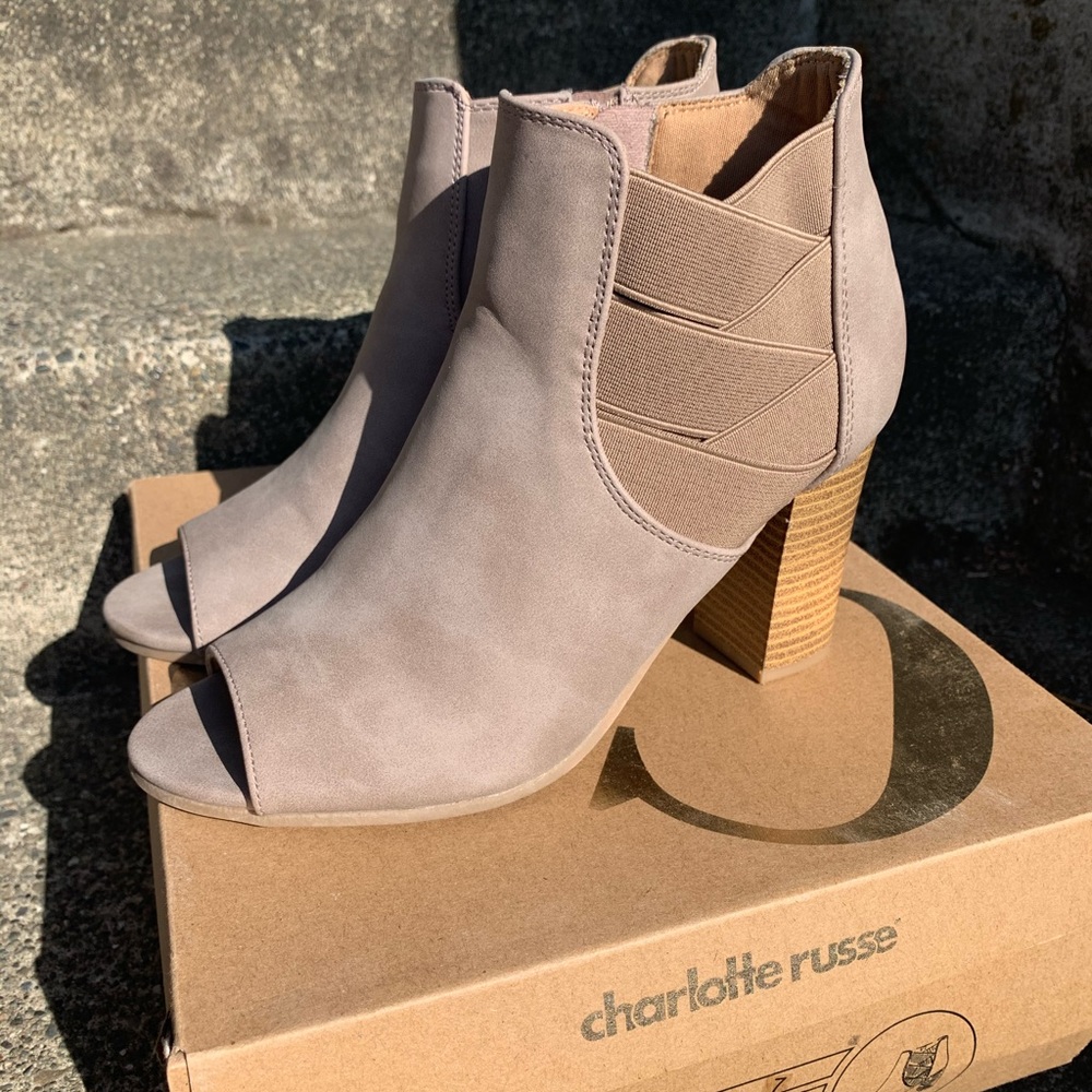 Charlotte Russe Peep Toe Block Heels